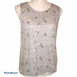 Linen avocado tank top